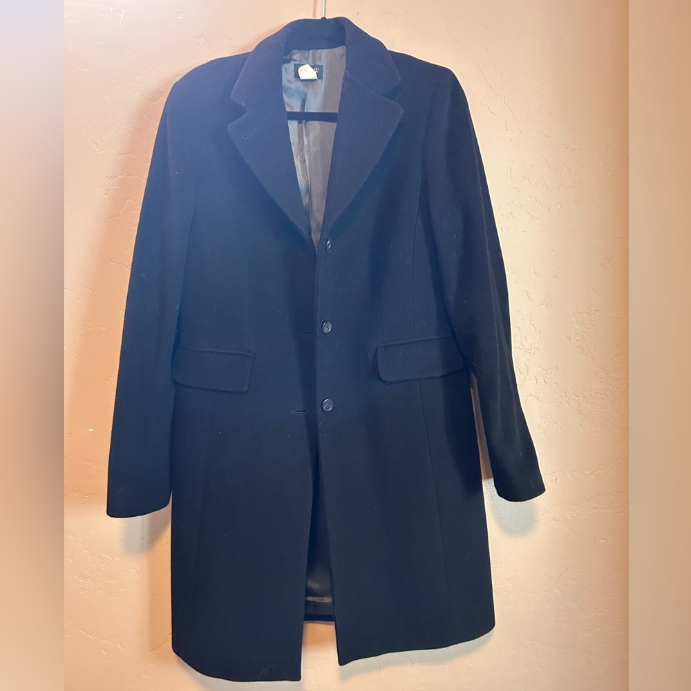 Black J. Crew wool and cashmere coat size 8